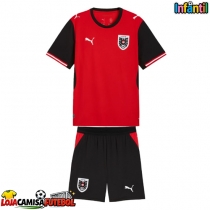 Camisa de Futebol Áustria Equipamento Principal Infantil Mundo 2026 Manga Curta (+ Calças curtas)